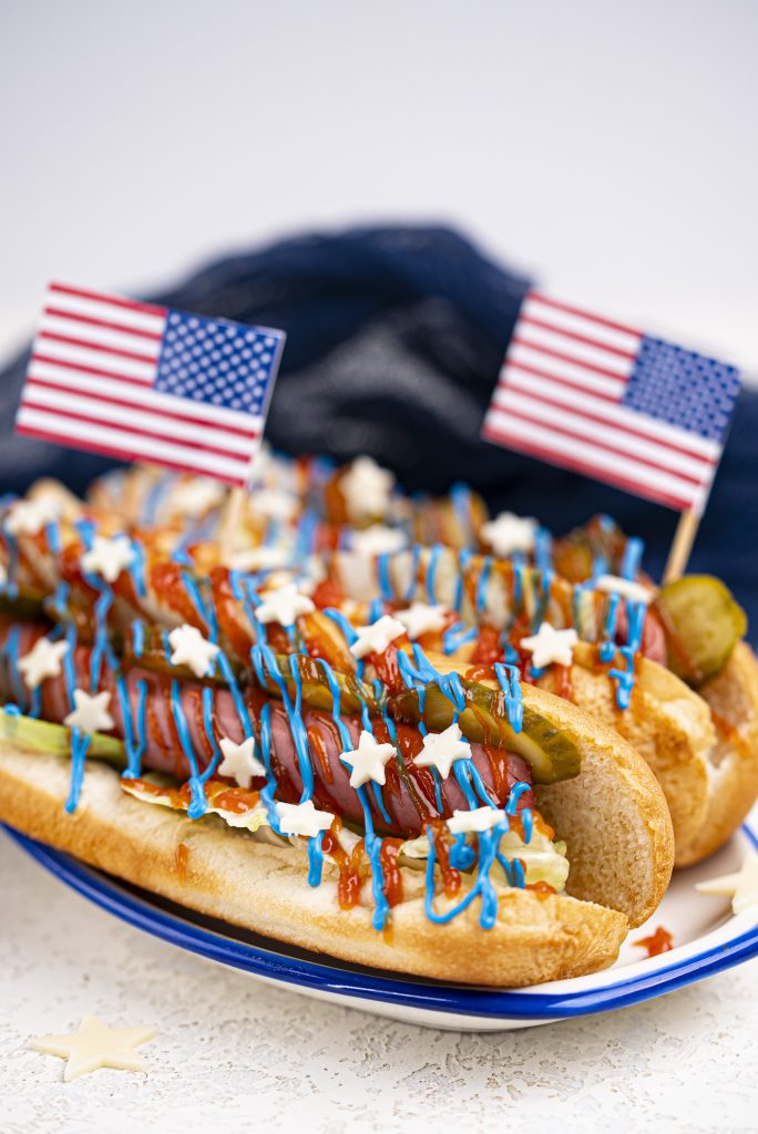 American Flag-Inspired Hot Dogs
